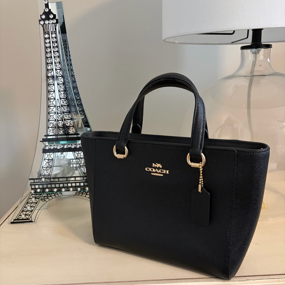 Coach Alice Small Satchel Blk/Gold EUC
